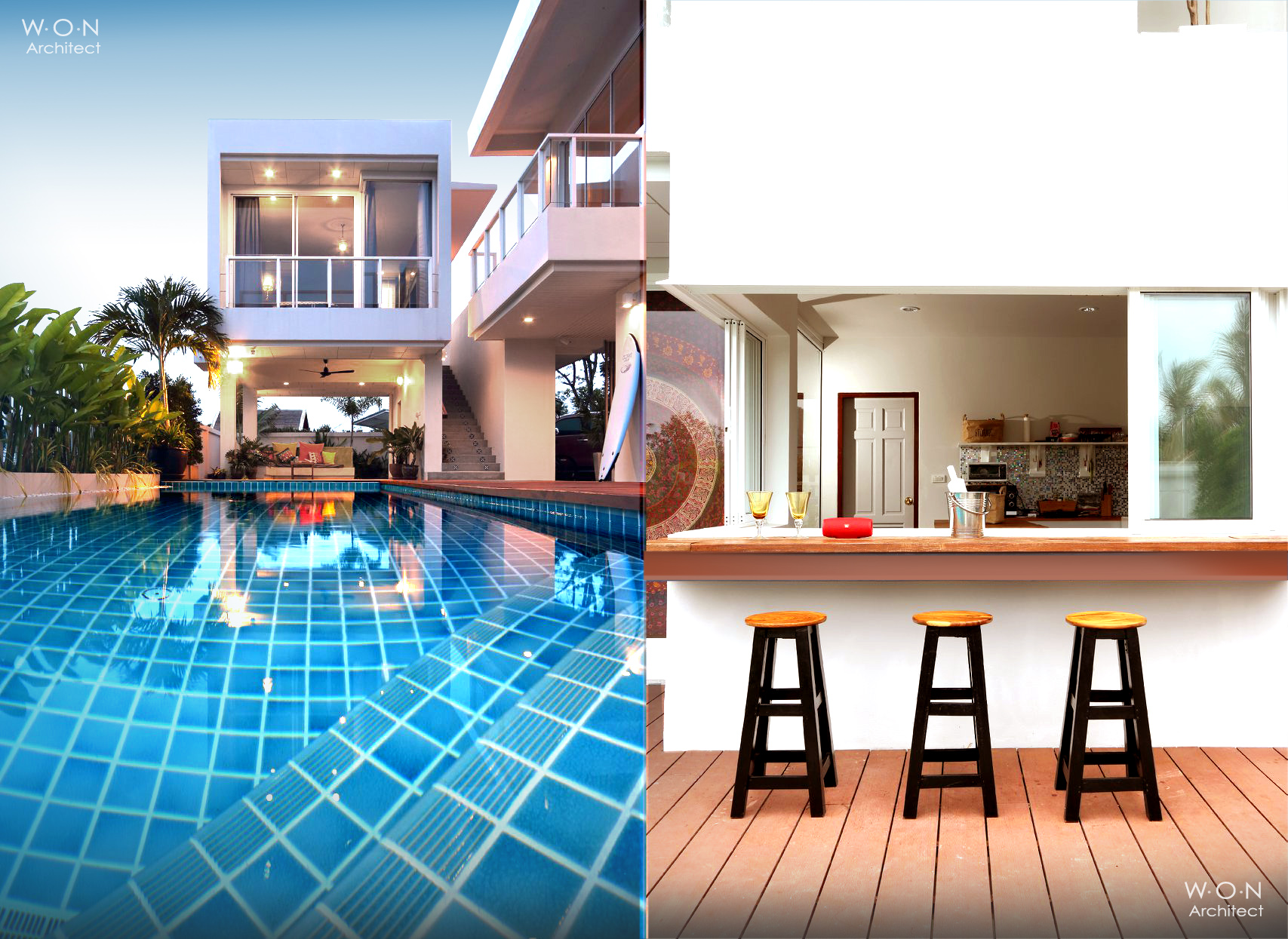 Modern sustainable courtyard house