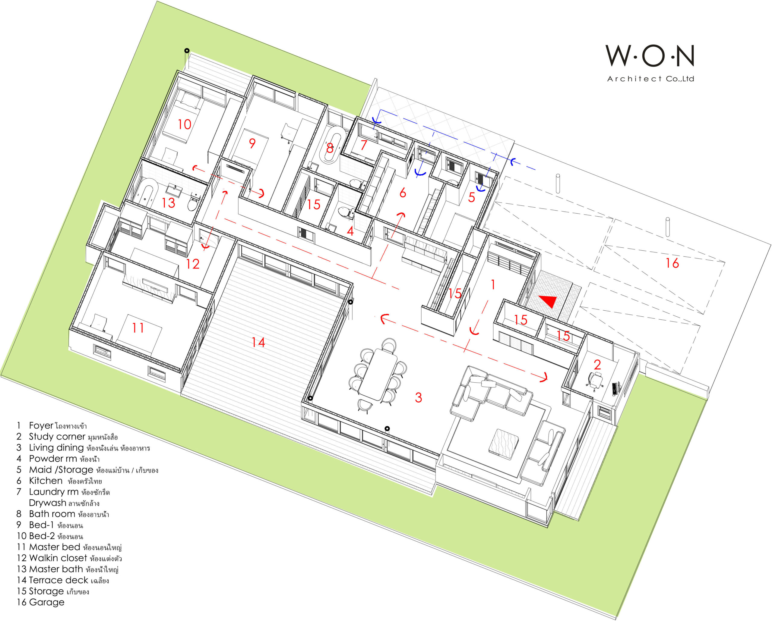 แบบบ้าน House Plan - WON Architect Co., Ltd