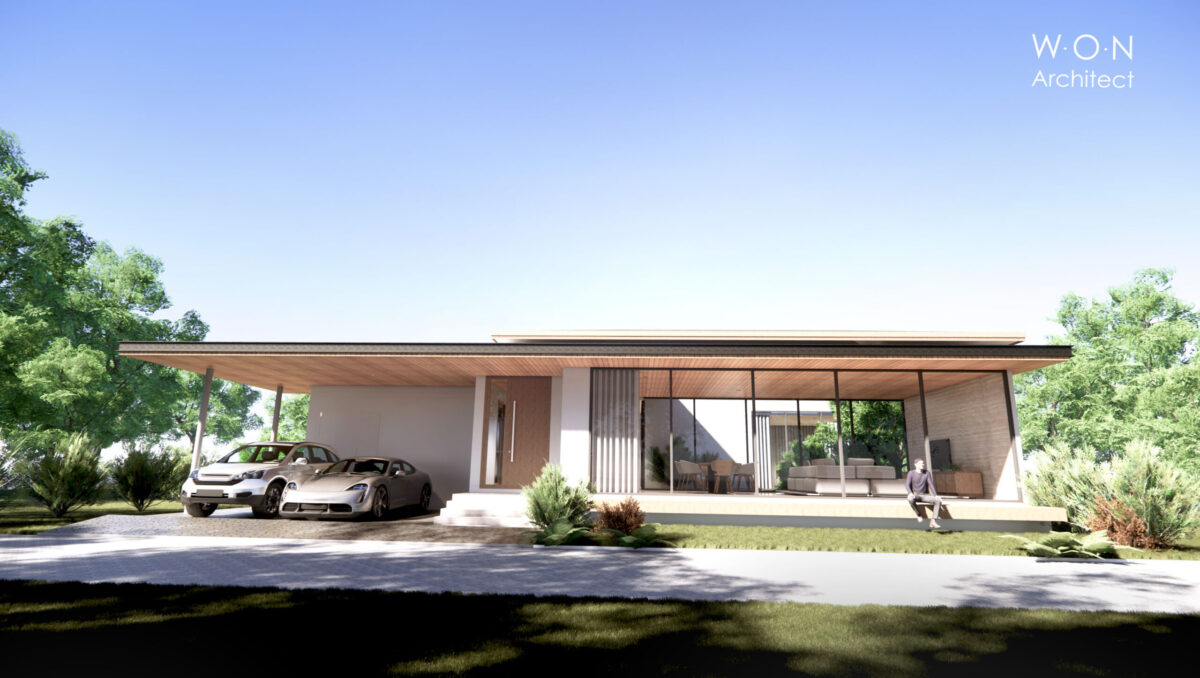 แบบบ้านชั้นเดียวสำหรับครอบครัวหลายช่วงวัย|Modern Single-Storey for Multi-generation Family (20x20m)