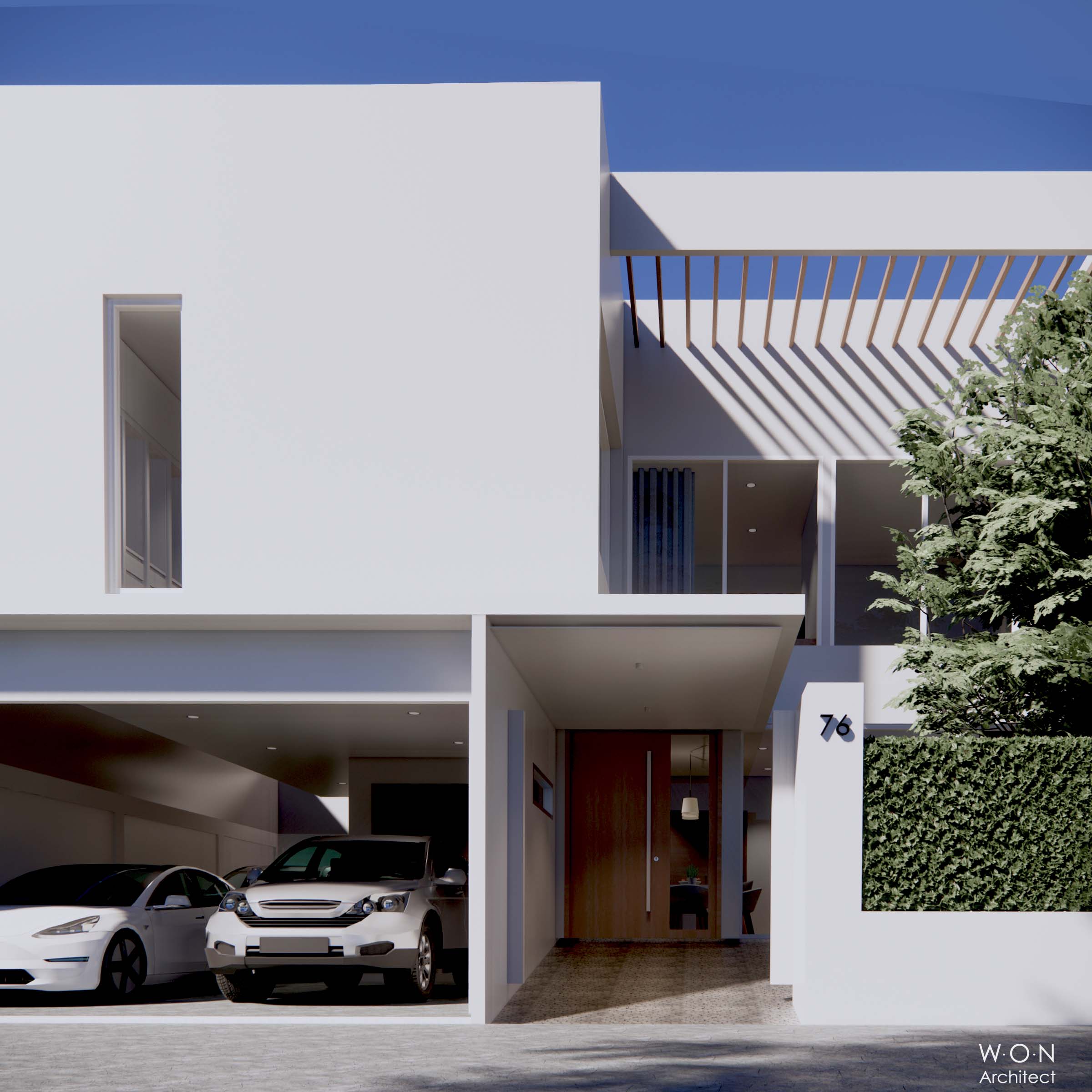 บ้านโมเดิร์น2 ชั้น U-Shape หน้ากว้าง พร้อมพื้นที่สีเขียว